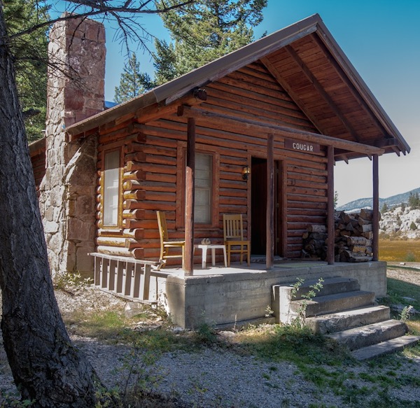 Log cabin accommodations